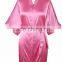 Cheap Short Bridesmaid Purple Satin Kimono Bath Robes in Bulk