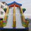 Coconut trees Double inflatable dry slide for amusement climbing mountain