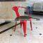 Vintage Industrial Restaurant Furniture Metal Dining Chair with Armrests
