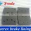 China supplier heavy duty brake shoes for dump truck terex 3305 3306 3307 tr35 tr45 tr50 tr60 tr100