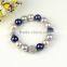 Cheap personalised initial pearl bracelets with crystal ball