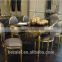 Modern Champage Gold Coated Stainless Steel Dining table Series