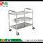TJG CHINA Double Layer Three Layer Thickening Medical Treatment Instrument Car Stainless Steel Trolley Cart