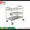 TJG CHINA Double Layer Three Layer Thickening Medical Treatment Instrument Car Stainless Steel Trolley Cart