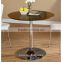 Living room strong 201 stainless steel base modern round glass tea table