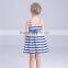 2016 new fashion striped halter pretty princess dresses for baby girls