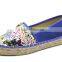 colorful sequins platform jute sole espadrilles fancy fashion shoe women ladies flat loafer shoes espadrille 2016