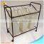 4 Bins Laundry Bags Sorter Cart with wheels and Clothes rack