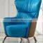 Modern Stylish Blue Leather Armchair