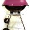 Kettle charcoal bbq grill with cover and 2 wheel for easy moving
