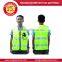 600D fluorescent yellow PU coating oxford reflective vest