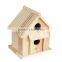 China suppliers FSC&SA8000 OEM garden pine christmas gift wooden animal garden bird house