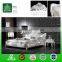 G8803 wholesale high quality solid wood leather bed/luxury italian genuine leather bed