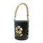 Hemp rope hanging candle holder lantern with flower