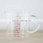 Wholesale  pyrex glass measuring jug with measurement scale handblown glassware OEM ODM 500ml