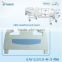 ce and iso approved simple cheap 2 rocker manual stainless hospital bed