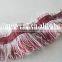 good looking kintting tassels red and white lace trim for garment accessories