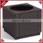 UV-resistant outdoor garden resin rattan square garlic planter sale