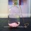 Transparent flower glass vase anique hanging glass vase