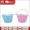 Wholesale cheap small Plastic Baskets with Handles fruit basket for Storage Shopping bathroom