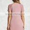 womens tshirt blank Dresses Crew Neck Short Raglan Mesh Sleeve T-Shirt Dress Women Lady