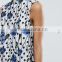 Guangzhou Latest Clothing OEM Sexy V-cut Back Aline Jacquard High Neck Dress