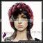 CX-C-68D Ladies Knitted Winter Neck Warmer/ Fashion Rex Rabbit Fur Hat