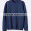 High Quality Grey/Dark blue color combine shoulder button design sweater men (BKNM19b)