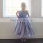 Summer One Piece Girls Party Dresses Baby Girl Lace Trim Purple Princess Flower Dresses Children Frocks Designs