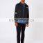 Men clothing black distressed denim latest design fashionable life jacket