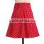 Latest women dress skirt designs fashion for young girl red dotted shorts skirt