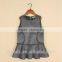 Faux leather children winter frocks for girls kids frozen dress