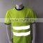 100% polyester pique hi vis round neck PVC pocket warning T-shirt
