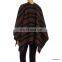 Competitive price women 100% wool poncho wholesale