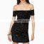 Off shoulder hot sexy sequins ladies night sexy club dresses 2016 Women