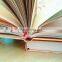 Professional perfect binding hardcover kraft paper notebook with ribbon for office/school use