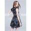 moon & star digital printed silk dress