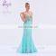 2017 new style sweetheart beaded lace long length mint mermaid prom dress 2017