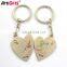 Wholesale Promotion Custom Design Your Own Metal Magnetic Angel Pair Keychain Couple