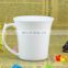 Cheap bulk ceramic mugs White printed mug Custom enamel mug
