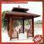 outdoor hotel villa park garden wood look style aluminum alloy metal pavilion pagoda gloriette kiosk