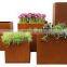 Cheap small decorative corten steel flower pot
