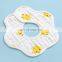 RTS Cotton Gauze Fabric  Baby Flower Shape Bibs Muslin Bibs Cotton Bibs