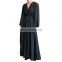 TWOTWINSTYLE Minimalist Ruched V Neck Long Sleeve High Waist Lace Up Maxi Dresses women