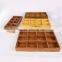 Custom Engraved Logo Antique Printed Wooden Crates With Compartment