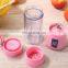 Black citrus bottle fruit mixer electric travel automatic stainless steel fresh orange juicer