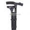 Three Section Luxury Telescopic foldable elderly aluminum Walking Stick