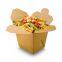 Brown Noodle Boxes-Kraft Cardboard Brown Pasta Boxes-Paper Folding Lid Noodle Box -Compostable- No Chemicals-Takeaway Packaging Box