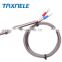 J type Thermocouple Stainless Steel probe Thermocouple 100mm 200mm 2m Cable Wire Length, J type thermocouple temperature sensor