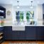 blue Luxury lacquer modular kitchen cabinet custom shaker design for modern home